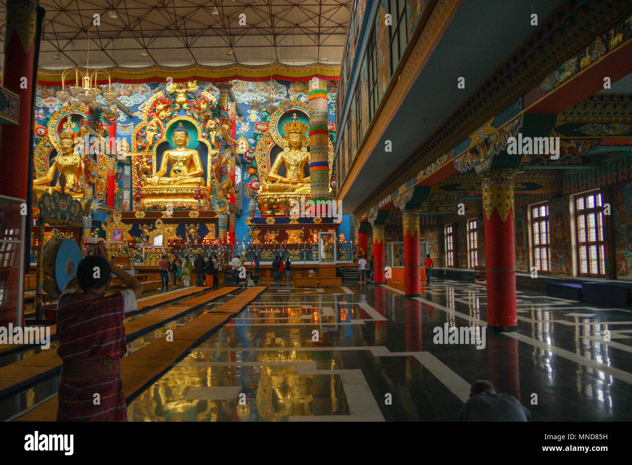 Namdroling Kloster - in Cozumel (bylakuppe) - Coorg, Indien Stockfoto