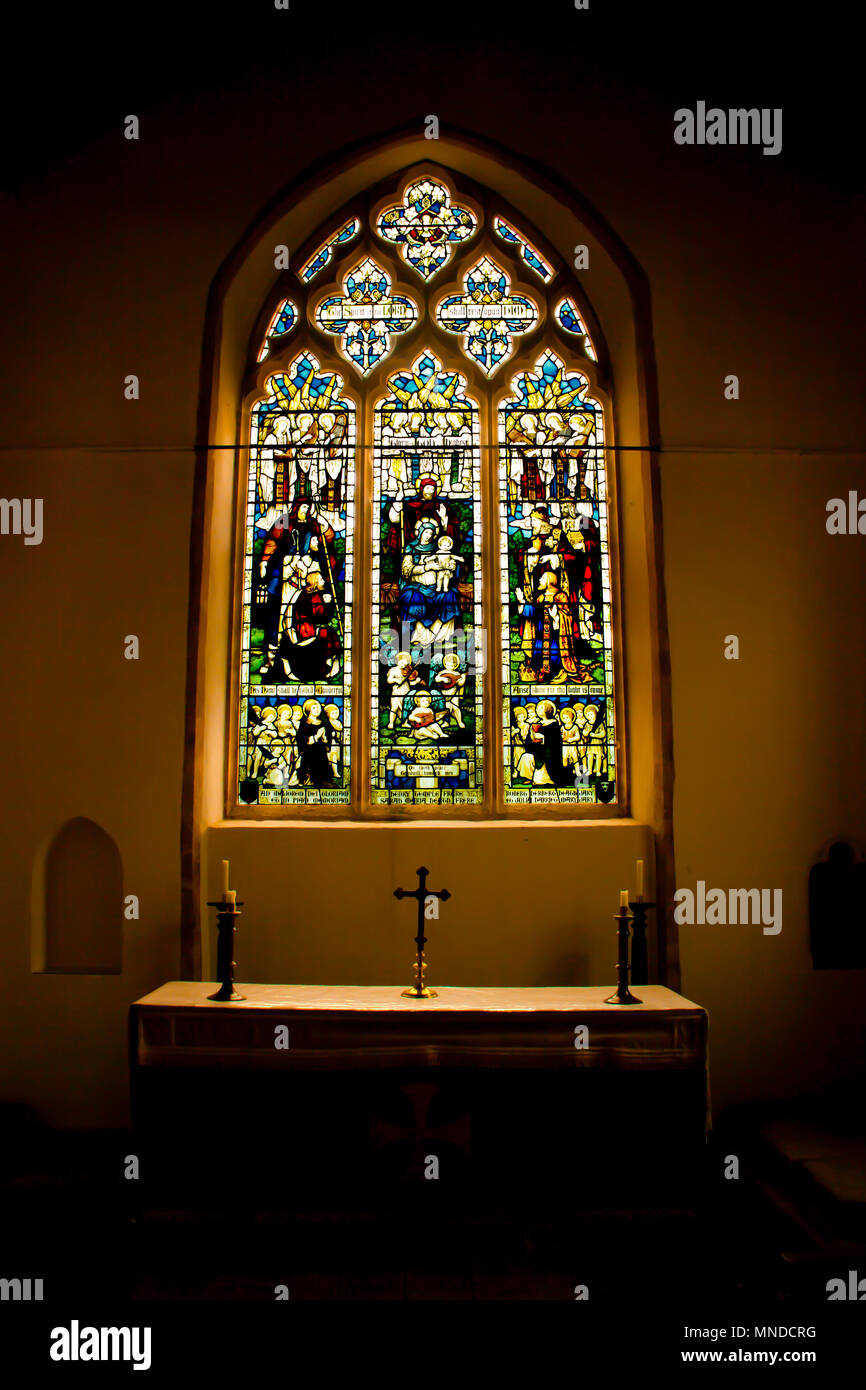 Altar der Kirche, St. Maria, Wroxham Stockfoto