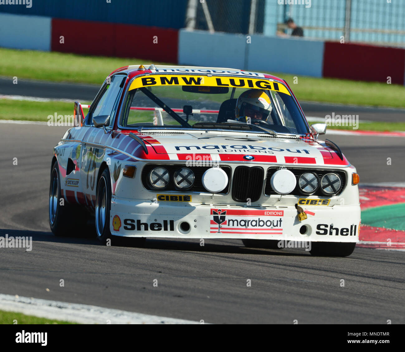 Eric Mestdagh, BMW CSL, Super Touring Car Challenge, 1970-2005 Tourenwagen, Donington historische Festspiele, 2018, Rennsport, Motorsport, Motorsport, Stockfoto