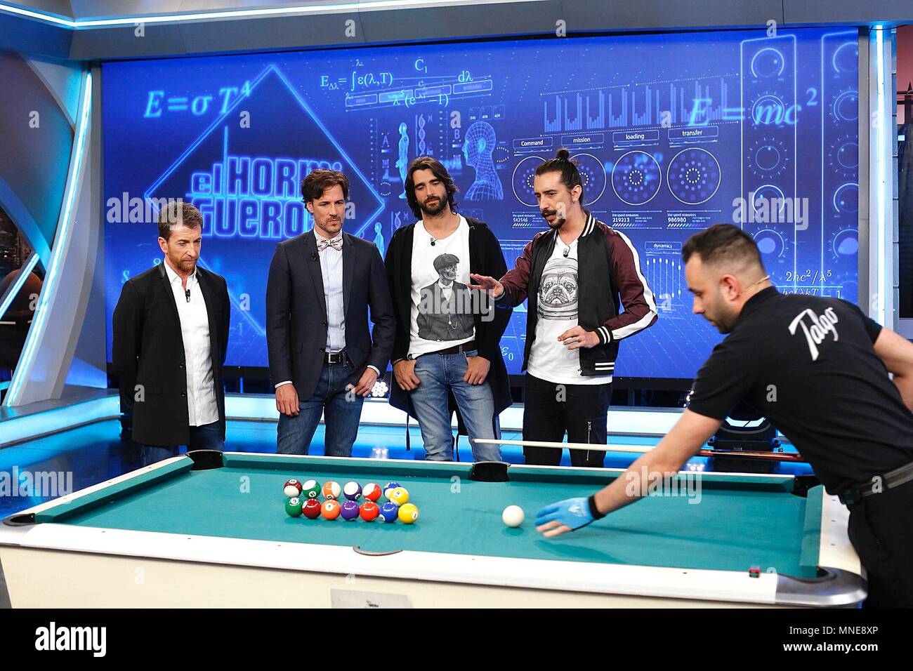 Madrid, Spanien. 16. Mai 2018: Aitor Luna & Daniel Grao besucht "El Hormiguero 3.0"-TV-Show am Scheitelpunkt Studios. (Foto: Ivan Abanades Medina/Cordon drücken). Cordon drücken Sie Stockfoto