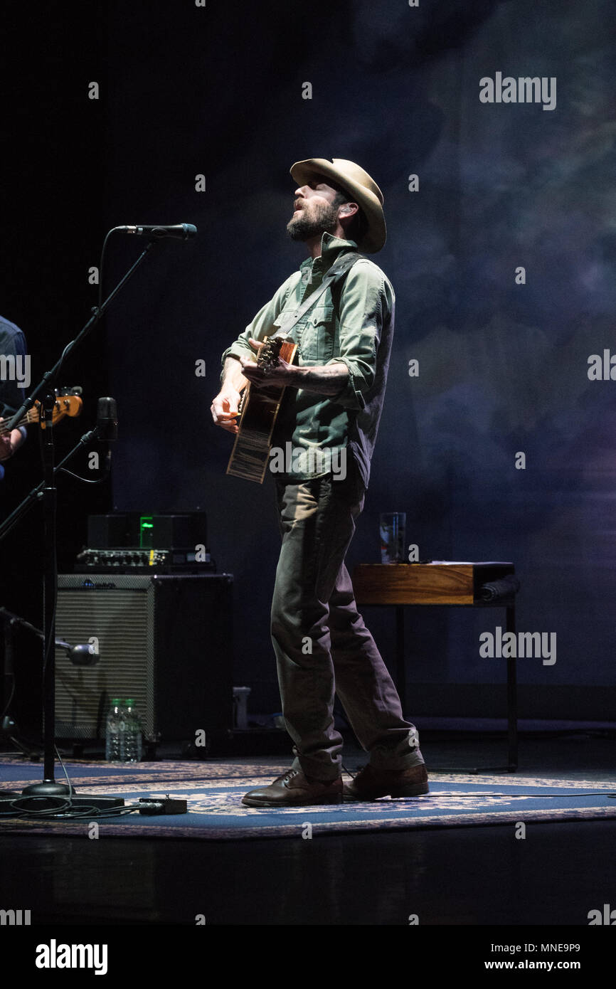 London, Großbritannien. 16. Mai 2018. Ray Lamontagne live auf der Bühne im Eventim Hammersmith Apollo in London am ersten Tag seiner UK-Tour. Foto Datum: Mittwoch, 16. Mai 2018. Foto: Roger Garfield/Alamy leben Nachrichten Stockfoto