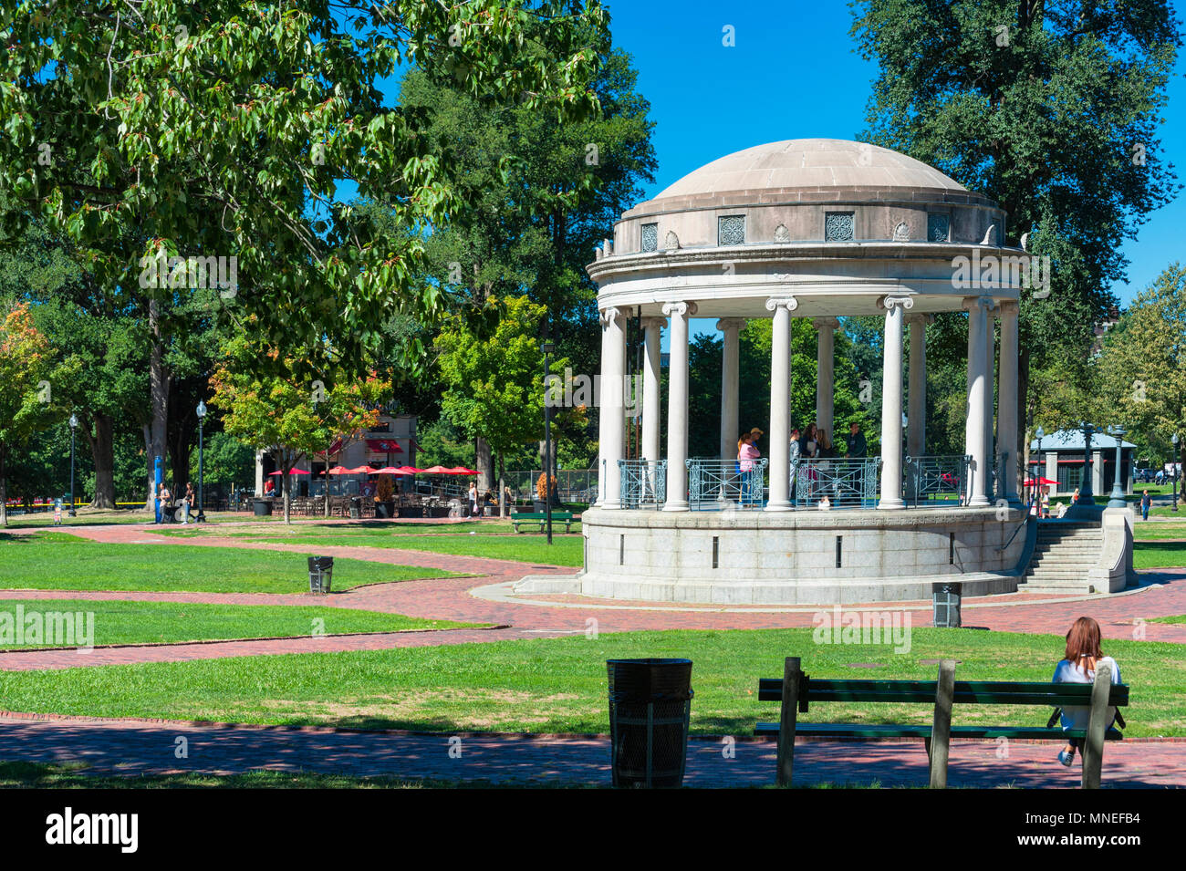 Boston, Massachusetts, USA - 12. September 2016: Parkman Musikpavillon im östlichen Abschnitt von einem 50 Hektar großen Park gelegen, wie die Boston Commons bekannt. Stockfoto