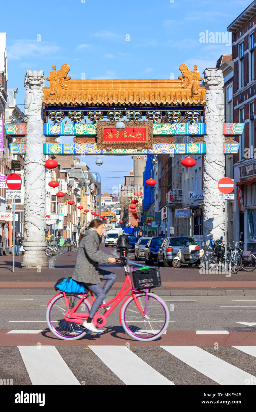 Den Haag, Niederlande, 31. März 2018: Chinatown in Den Haag Stockfoto