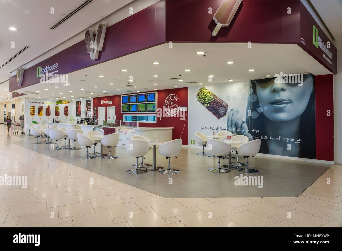 Innenarchitektur und Design der Wafi Shopping Center, Dubai, Vereinigte Arabische Emirate, Naher Osten. Stockfoto