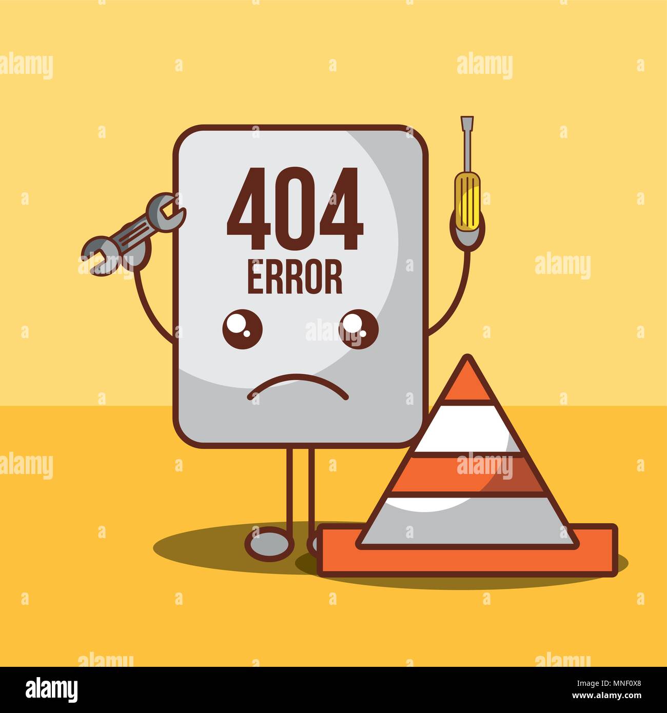 Fehler 404 Seite nicht gefunden Stock Vektor