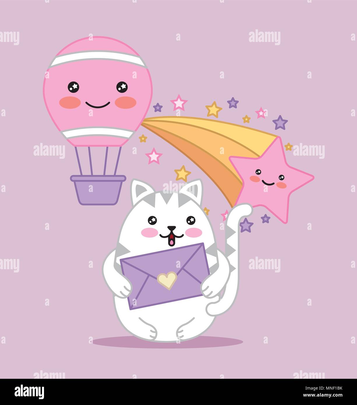 Kawaii cartoon Bild Stock Vektor