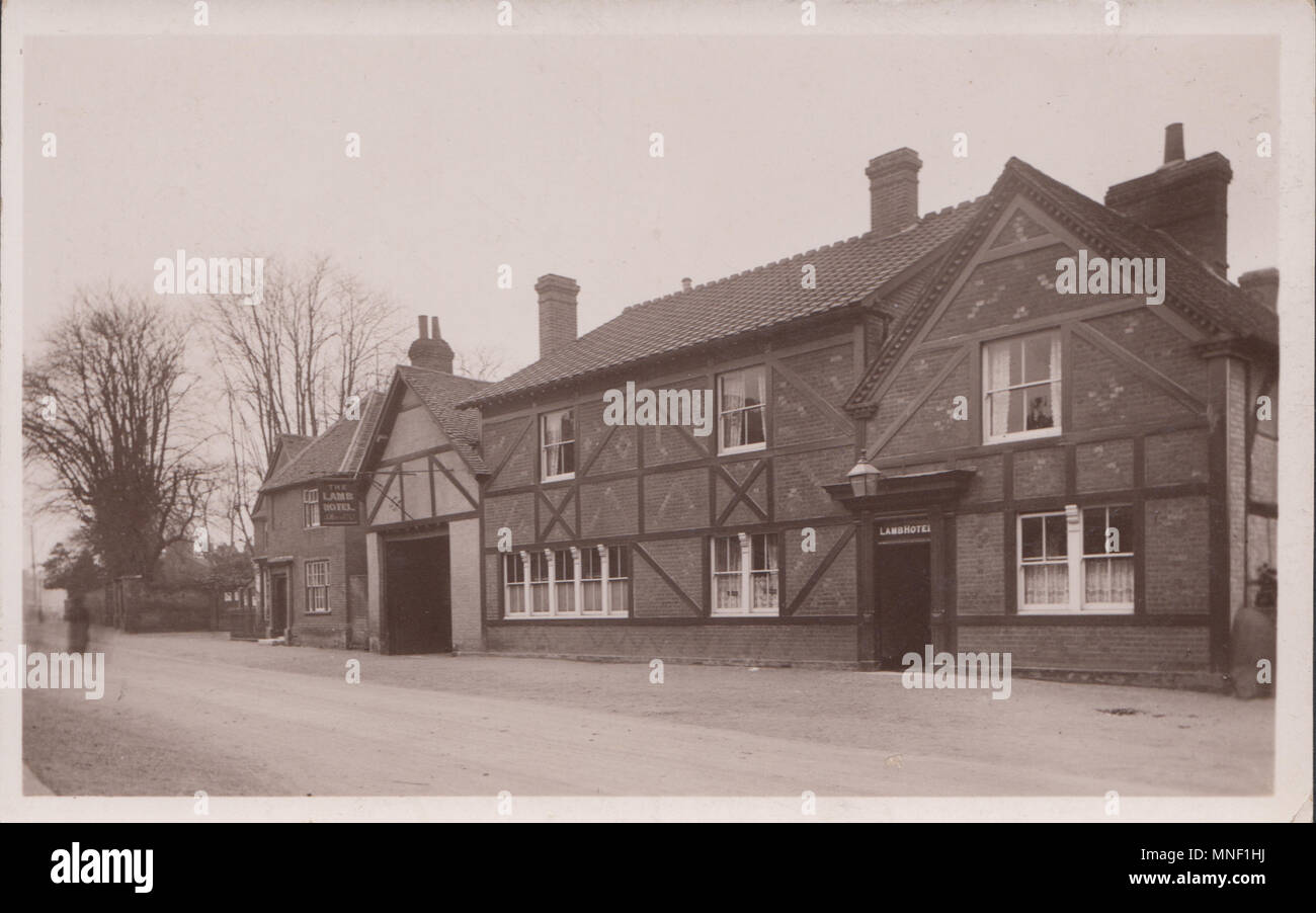 Vintage Foto des Lamm Hotel, Hartley Wintney, Hampshire, England, Großbritannien Stockfoto