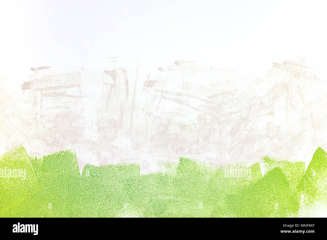 Bemalte Wand von farbroller in grüner Farbe. wohnung renovierung Konzept Stockfoto