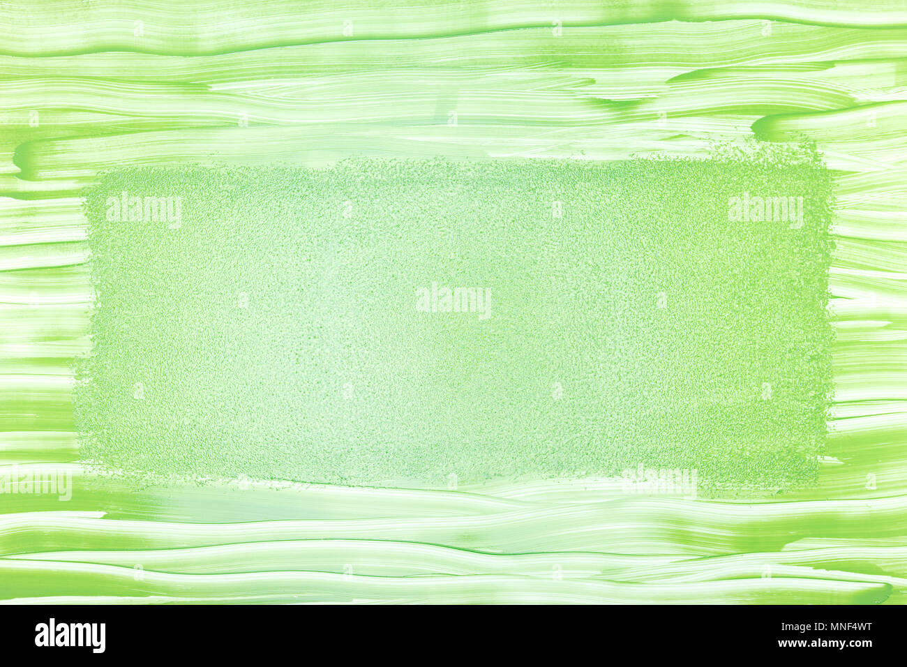 Bunten Hintergrund mit grünen Pinsel und Farbroller Anschläge Stockfoto