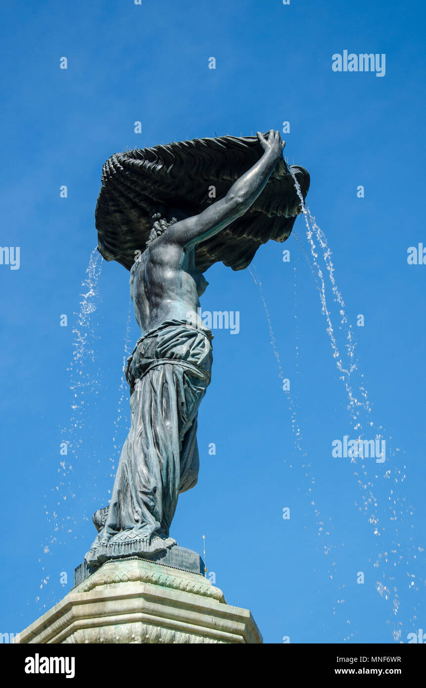 Muschelminna Brunnen in Görlitz Deutschland. Schließen zurück Winkel anzeigen Stockfoto