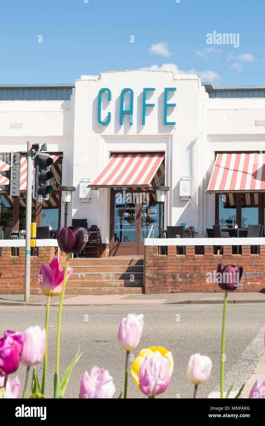 Nardinis Cafe und Eisdiele, Largs, Schottland, Großbritannien Stockfoto