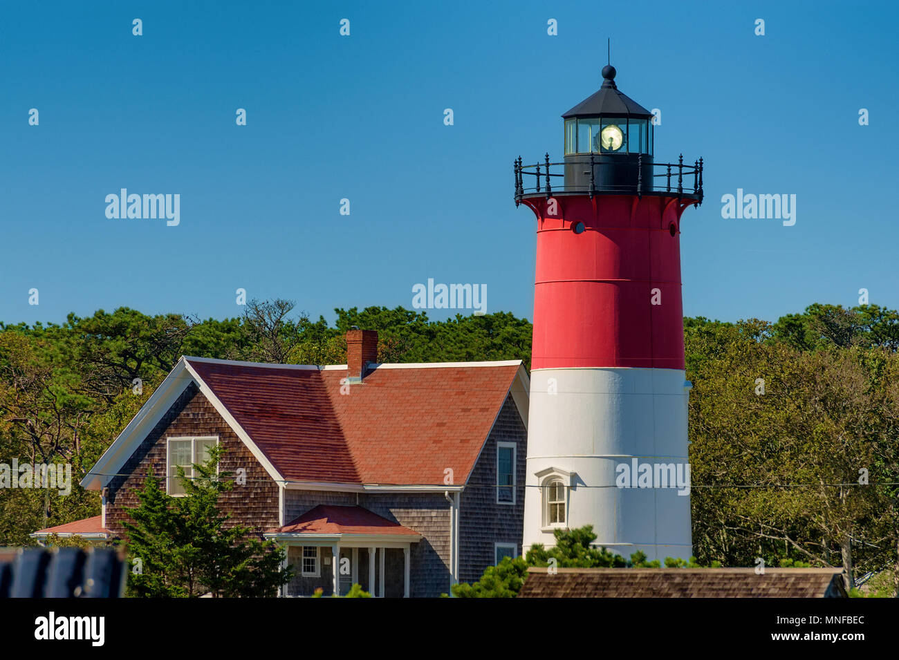 Eastham, Massachusetts, USA - 13. September 2016: Nauset Licht auf Cape Cod in Massachusetts und 1877 erbaut, ursprünglich eine von zwei Leuchttürme ich Stockfoto