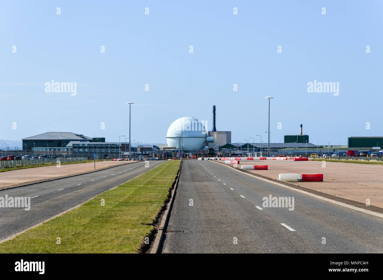 Kernkraftwerk Dounreay und Einrichtungen, in der Stilllegung der Phase, in der Nähe der schottischen Thurso Stockfoto