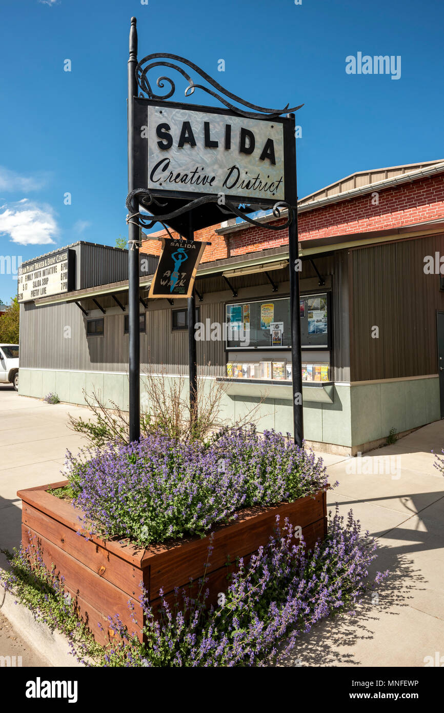 Salida Steamplant Theater & Event Center; Salida Kreativ & Historic District; Salida, Colorado, USA Stockfoto