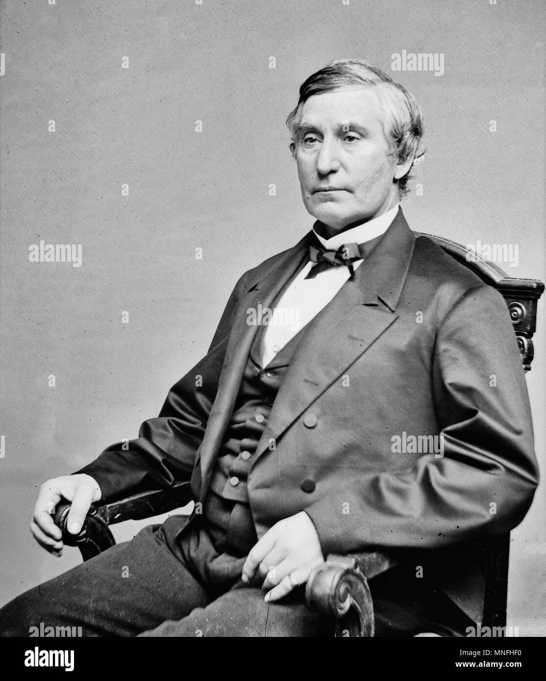 Jakob Merritt Howard von Michigan, erarbeitete Plattform der Ersten Konvention, die je von der Republikanischen Partei gehalten und getauft, die Partei im Jahre 1854 Stockfoto