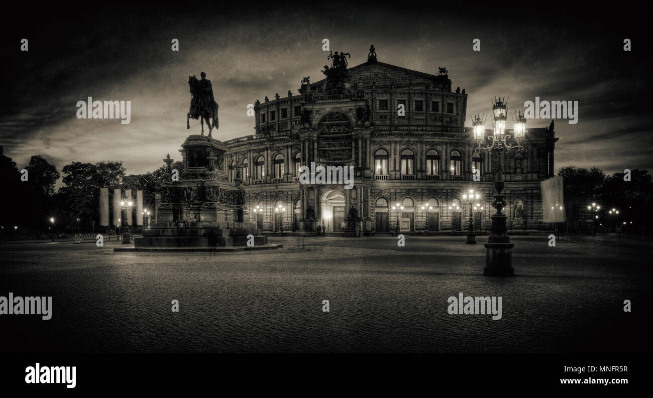 Dresden - Semperoper Stockfoto