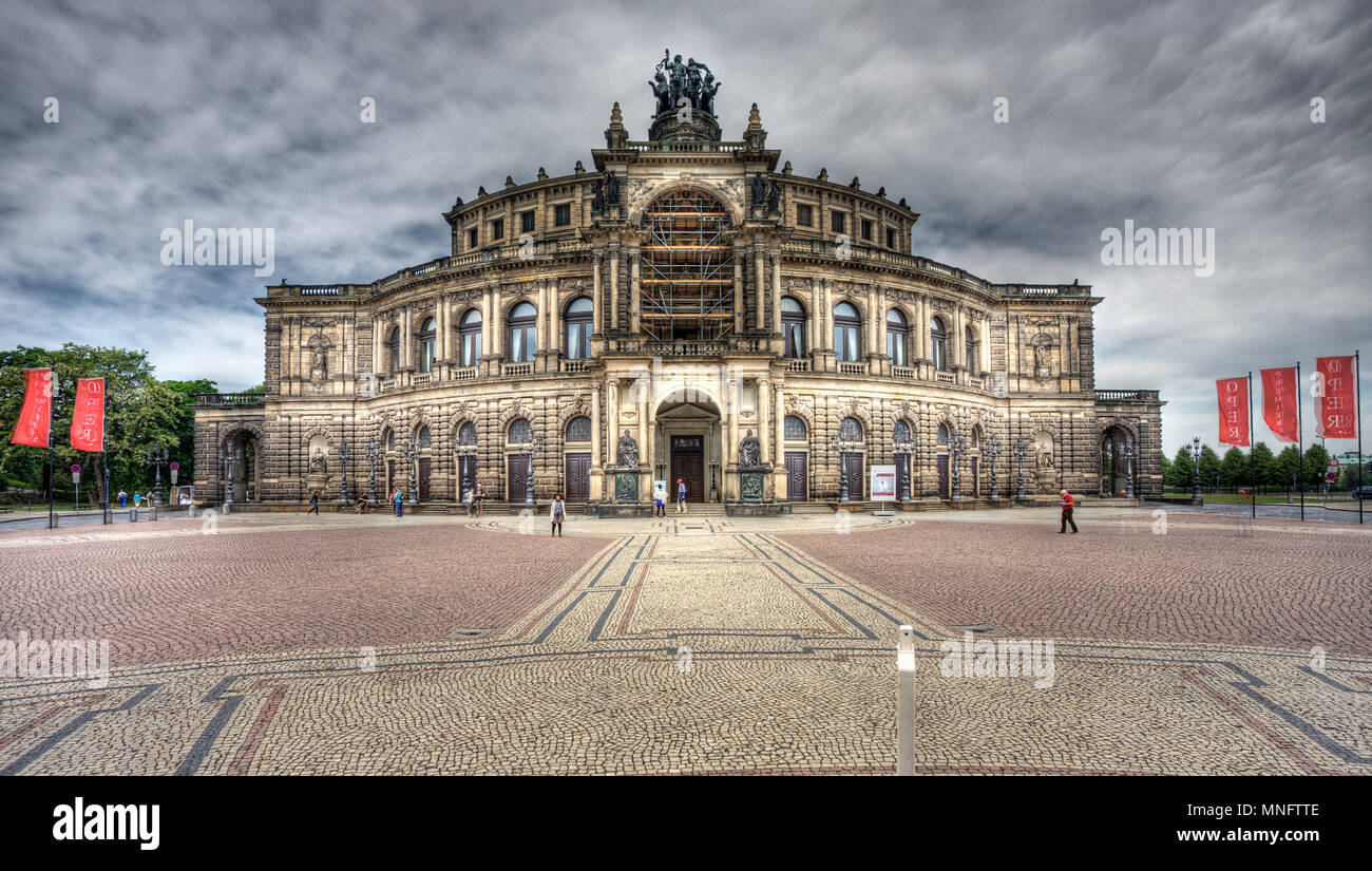 Dresden - Semperoper Stockfoto