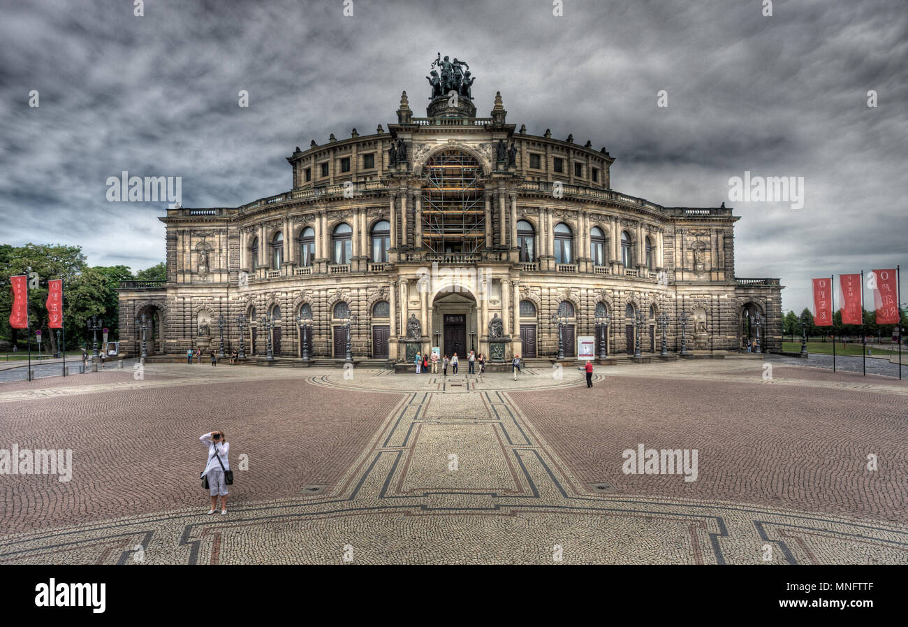 Dresden - Semperoper Stockfoto