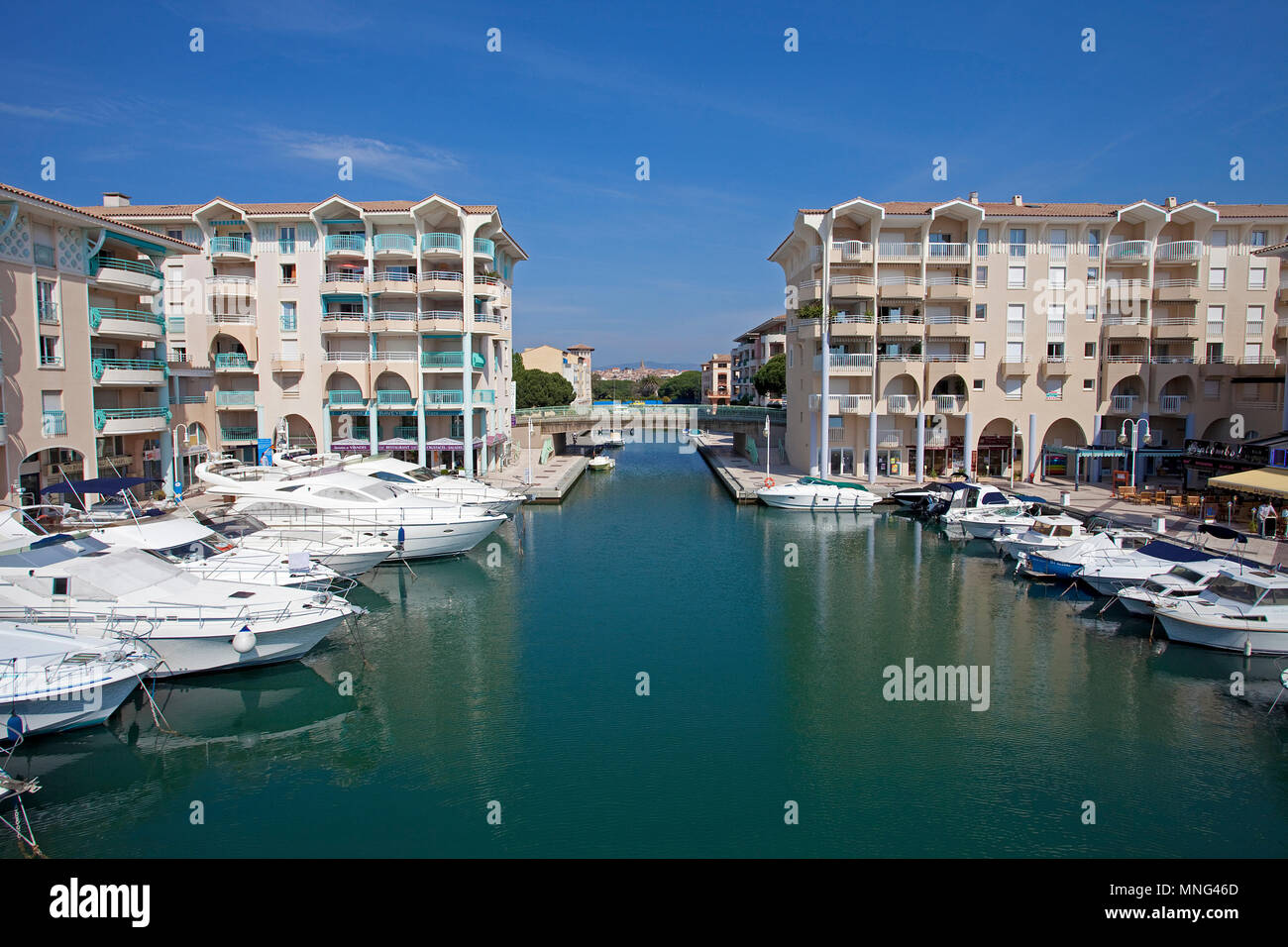Jachthafen von Frejus, Cote d'Azur, Départements Var, Provence-Alpes-Côte d'Azur, Südfrankreich, Frankreich, Europa Stockfoto