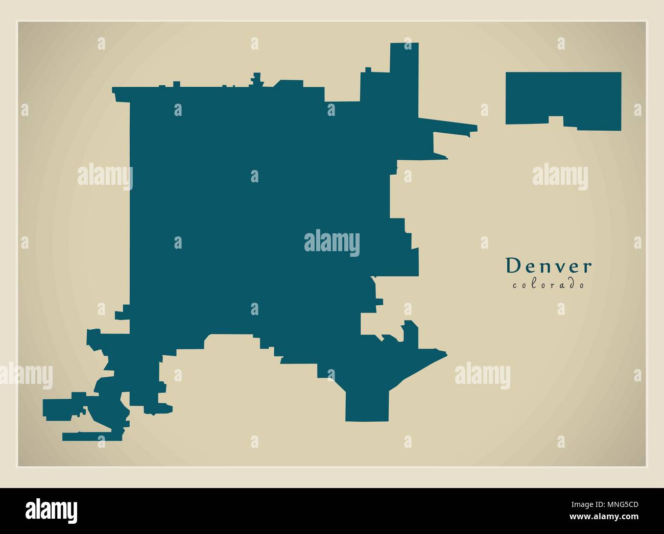 Moderne Stadtplan Denver Colorado Stadt Der Usa Stock Vektorgrafik Alamy