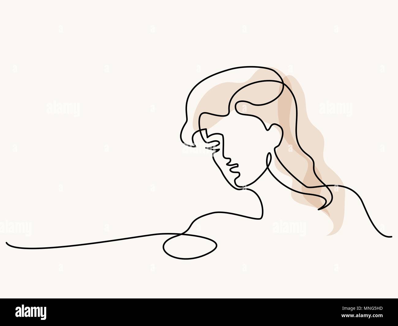 Abstrakte Porträt einer Frau logo Stock Vektor