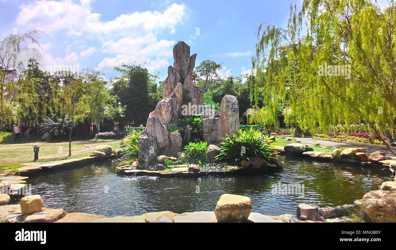 Teich Skulptur Stockfoto