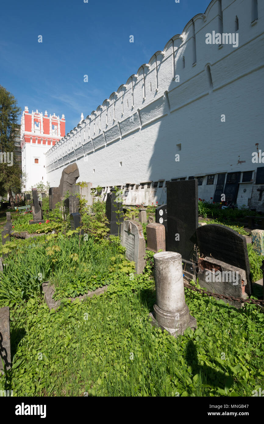Nowodewitschi-friedhof des Neujungfrauenklosters und Kloster, Moskau, Russland Stockfoto