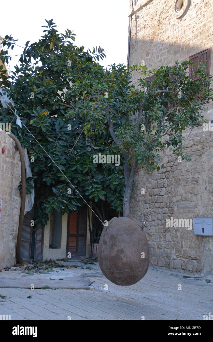 Ein morgendlicher Ausflug in die südliche Wanderung in Tel Aviv. Die Einführung ist vor allem in der Jaffa-Gegend und auf dem Weg findet neben Landschaften zum Meer als auch Stockfoto