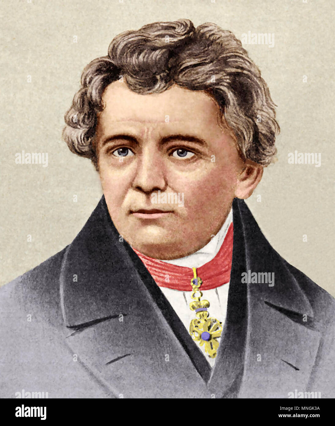 GEORGE OHM (1789-1854) deutscher Physiker, nach denen das Ohmsche Gesetz benannt ist Stockfoto