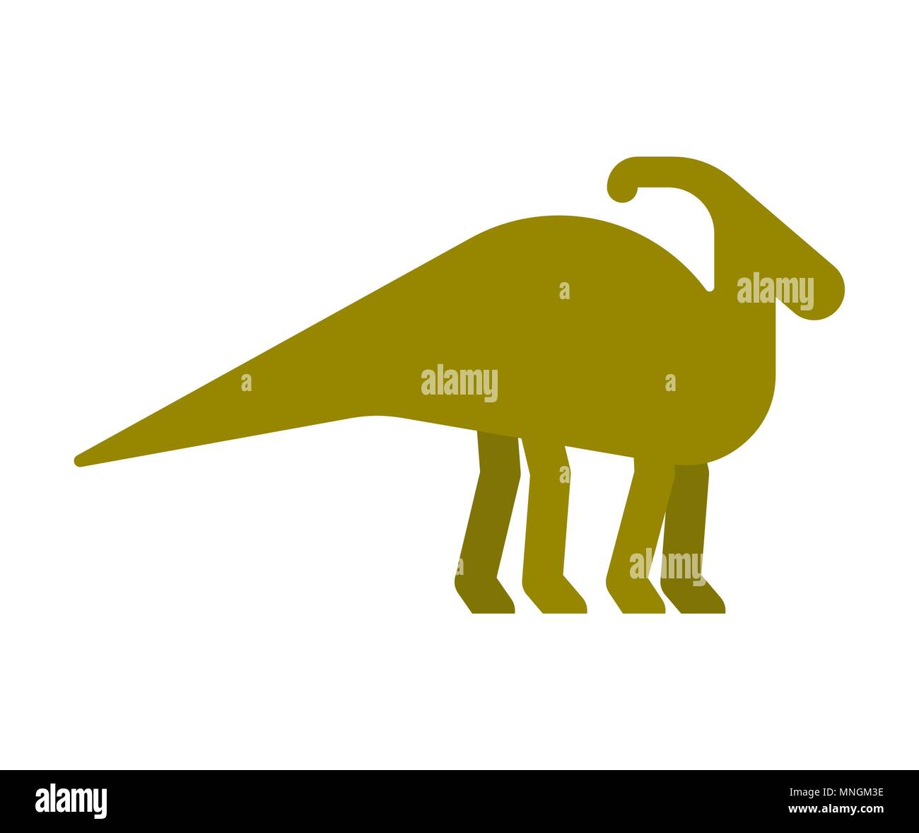 Parasaurolophus dinosaur isoliert. Alte Tier. Dino prähistorische Monster. Tier ist Jura. Vector Illustration. Stock Vektor