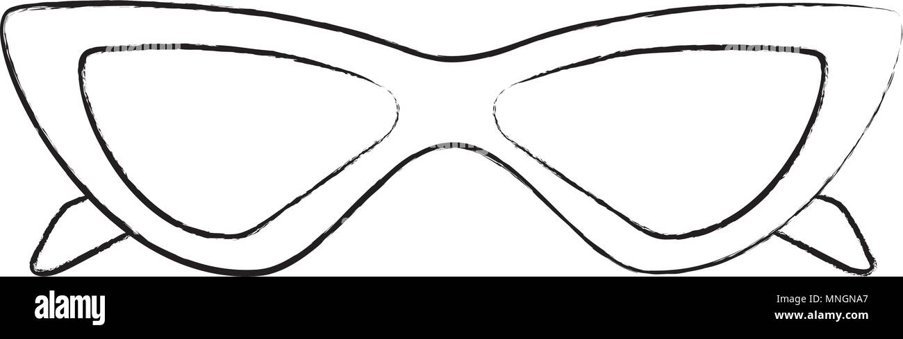 Skizze des womans Sonnenbrille Symbol auf weißem Hintergrund, Vector  Illustration Stock-Vektorgrafik - Alamy