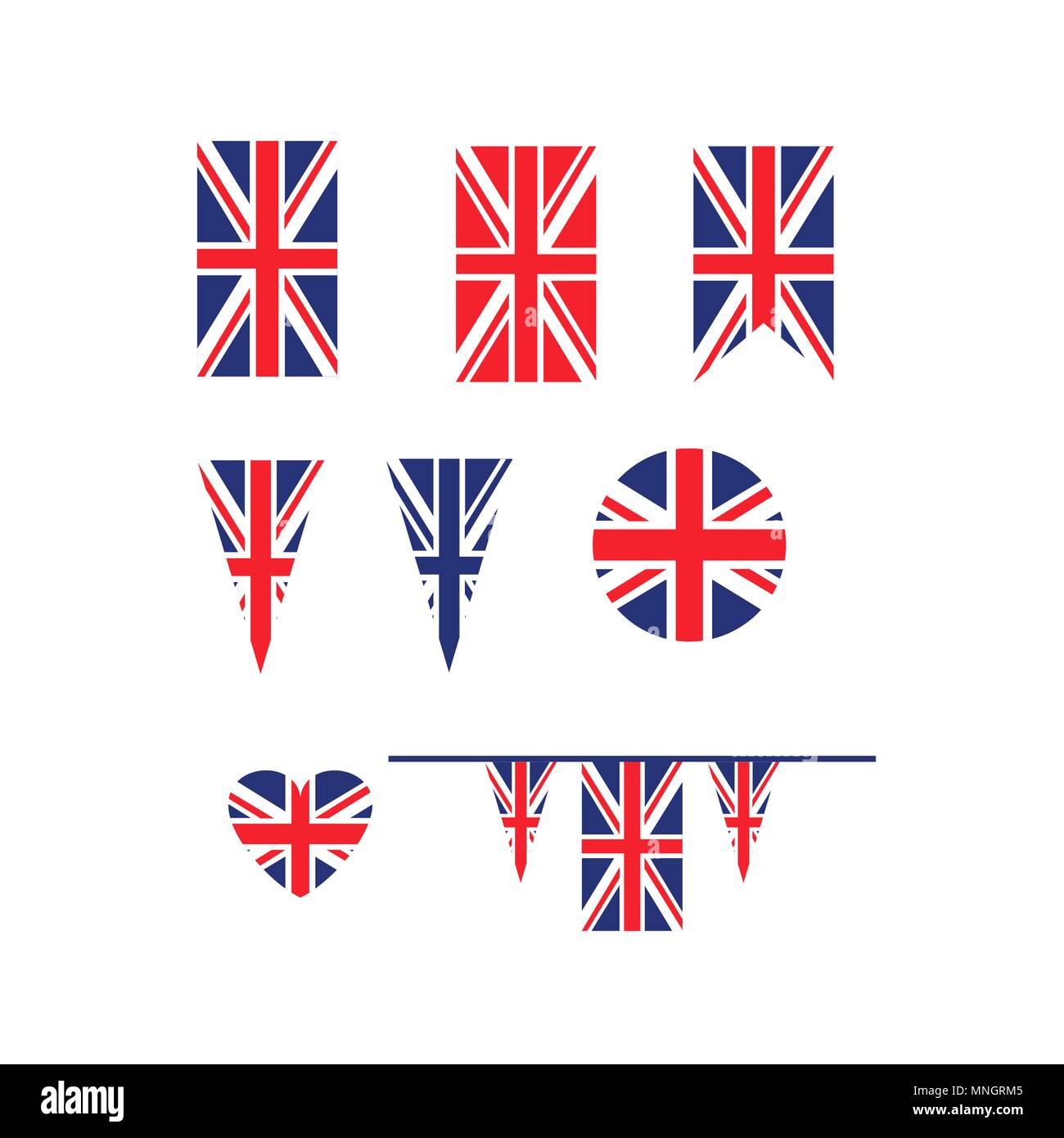 Großbritannien Union Jack Flagge Stock Vektor