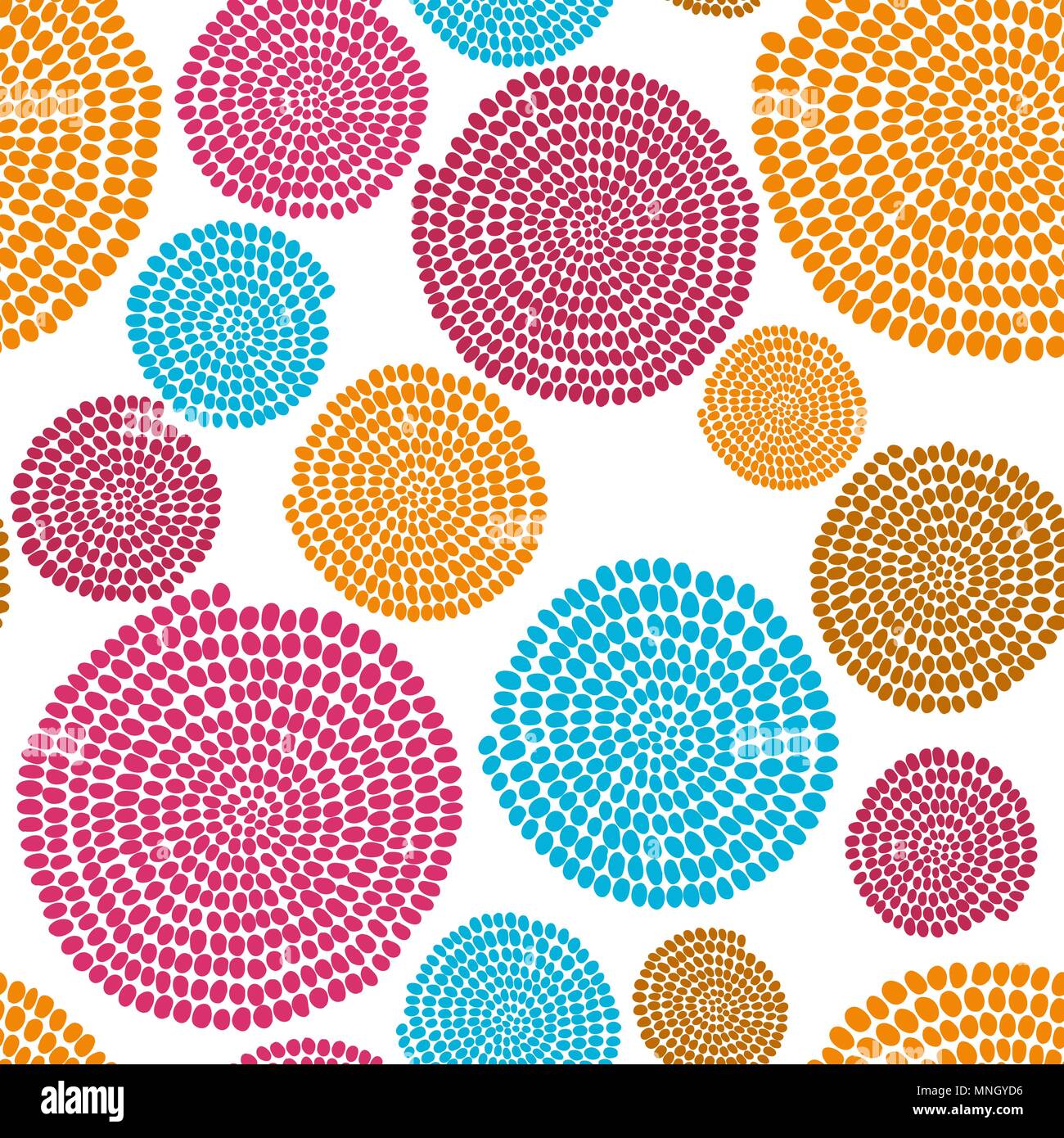 Hand gezeichnet Traditionelle afrikanische Ornament. Stilisierte Textur mit Bögen und Kreise. Plain bunten Hintergrund zur Dekoration oder Hintergrund. Stock Vektor