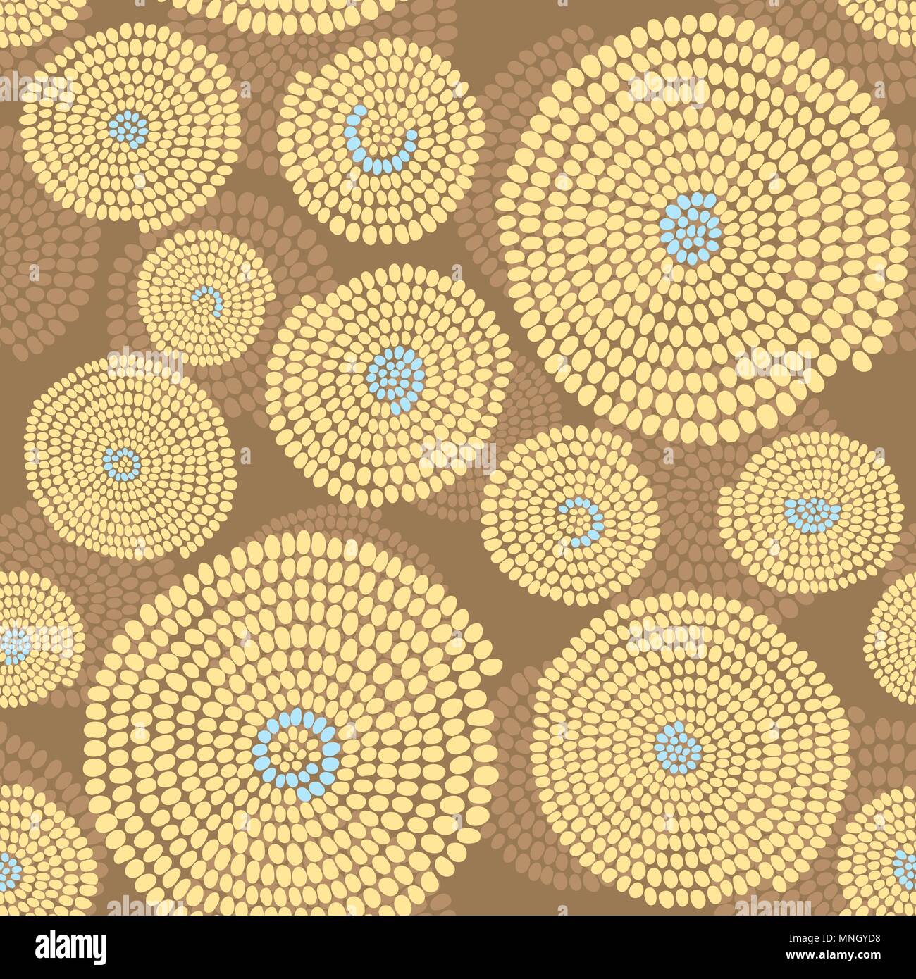 Hand gezeichnet Traditionelle afrikanische Ornament. Stilisierte Textur mit Bögen und Kreise. Plain sandy Hintergrund zur Dekoration oder Hintergrund. Stock Vektor