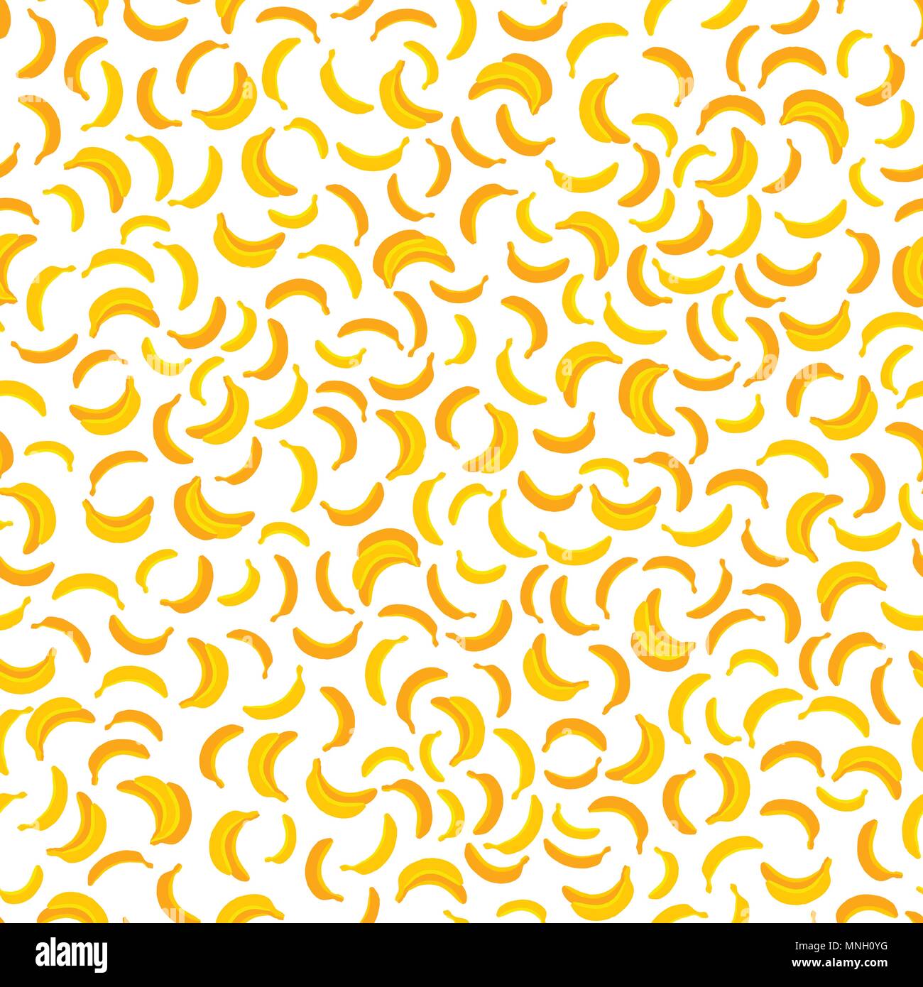 Nahtlose Banane Muster. Ernte Hintergrund. Endlose Textur, Obst Hintergrund. Dessert Kulisse. Weißer Hintergrund Vorlage. Hintergrund für die Webseite. Stock Vektor