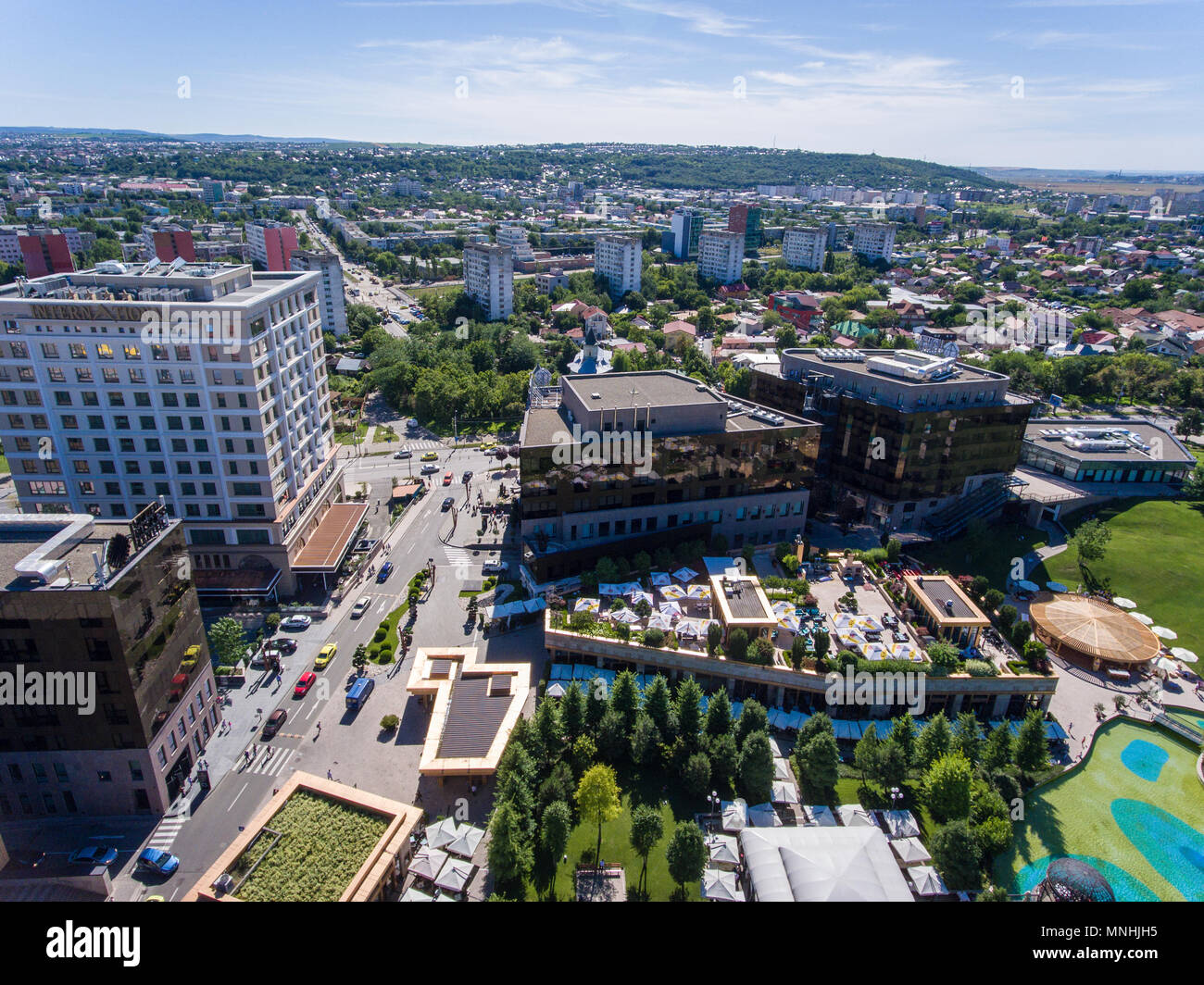 Iasi, Rumänien, Juli 2017: Palast Mall und Iasi City Center Stockfoto