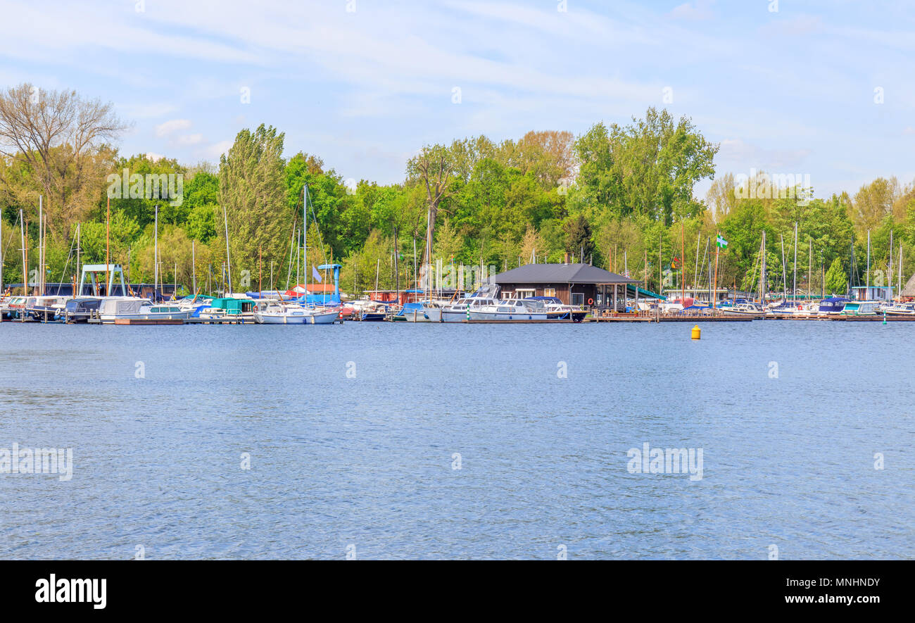 Boote bei kralingse Plas, Rotterdam Stockfoto