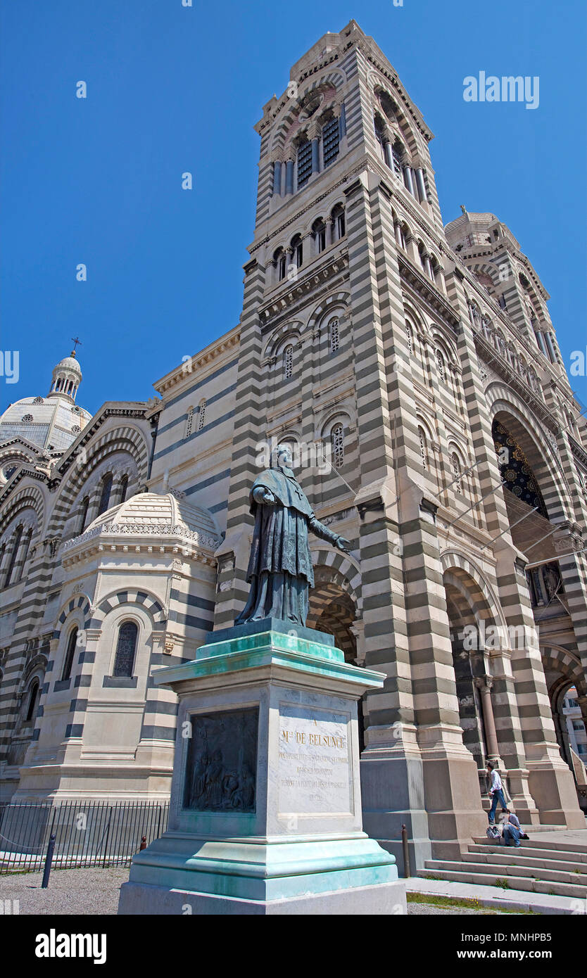 Kathedrale Sainte-Marie-Majeure de Marseille, Bouches-du-Rhône der Region Provence-Alpes-Côte d'Azur, Südfrankreich, Frankreich, Europa Stockfoto