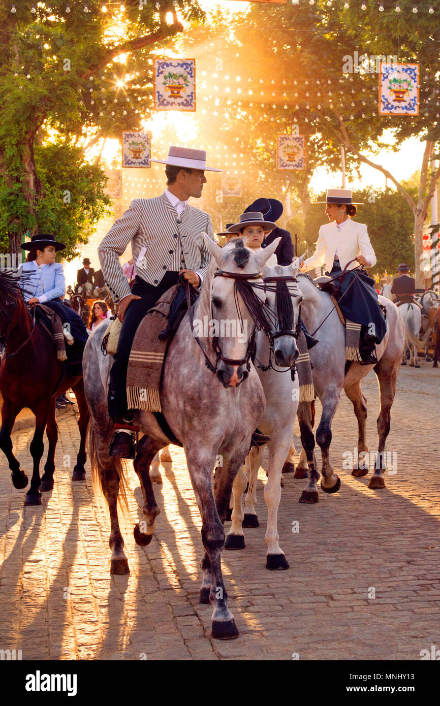 Feria de Abril de Sevilla - Sevilla Abril, Sevilla, Andalusien, Spanien Stockfoto