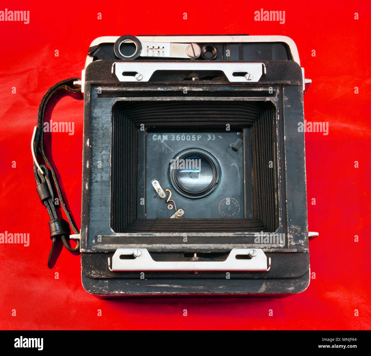 Die Super Speed Grafik Kamera war von 1956-1973. Es hat eine 1/1000 Sek. Graflex Optar objektiv. Es ist aus Metall, es ist ein 4 x 5 Drücken Sie die Taste/Feld Kamera Stockfoto
