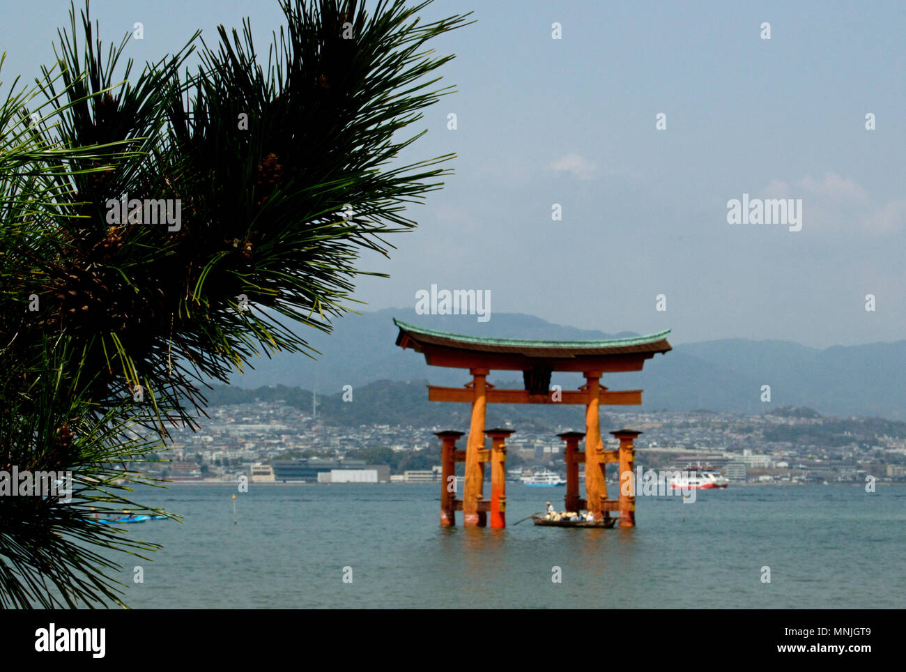 Itsukushima Schrein, "schwebenden Schrein', auf der Insel Miyajima, Japan Stockfoto