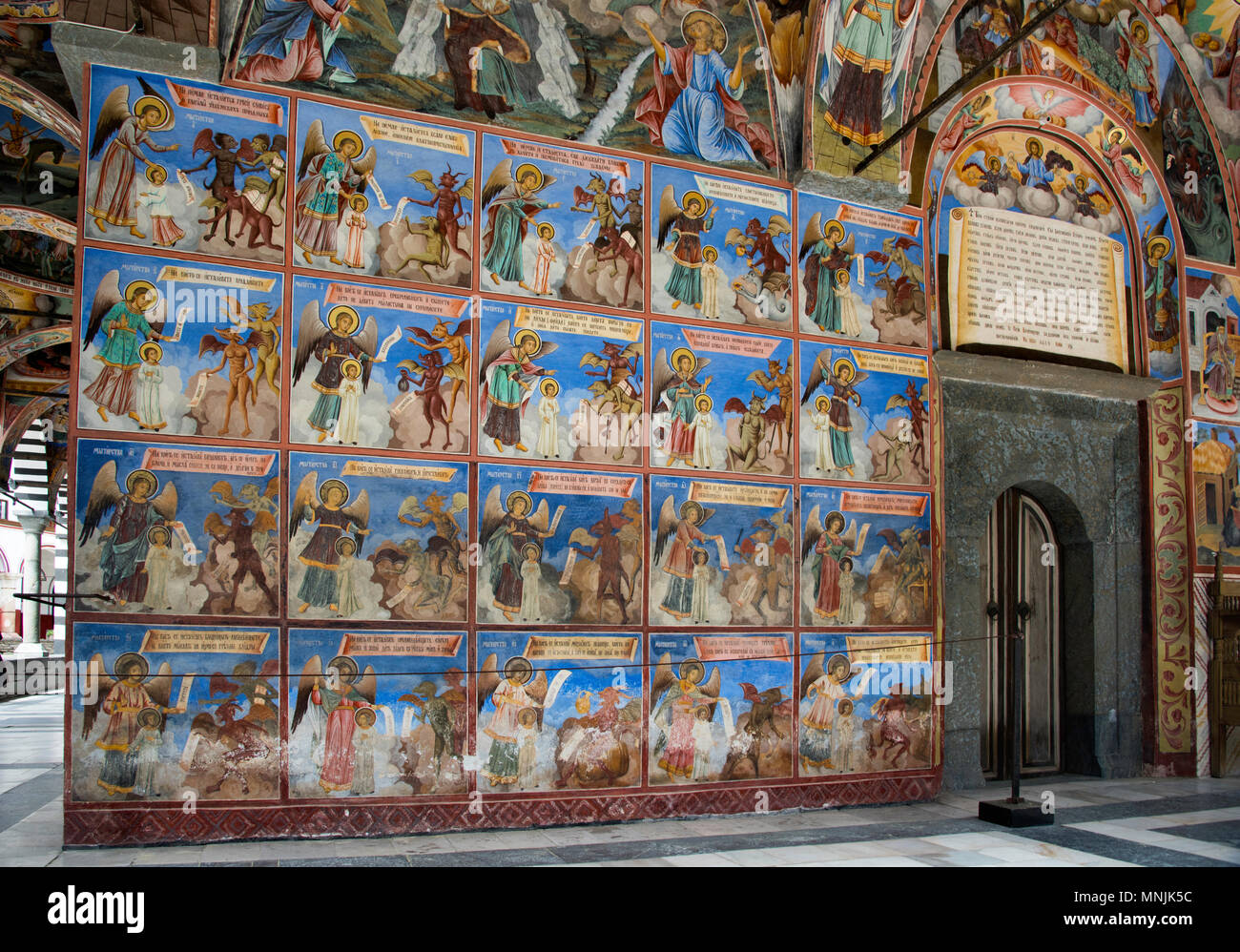 Das Kloster des Heiligen Ivan von Rila, besser als das Kloster Rila bekannt ist der größte und berühmteste Orthodoxen Kloster in Bulgarien. Stockfoto