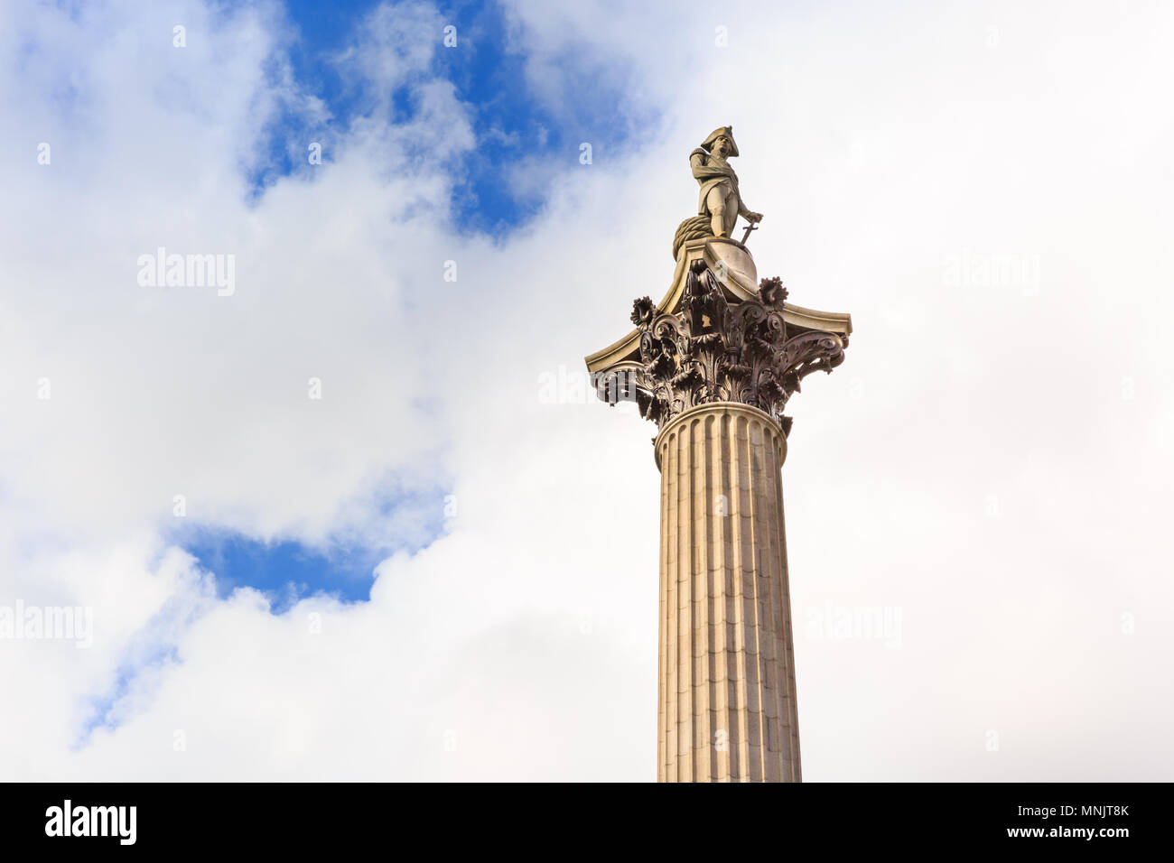 Nelson's Column, ein Denkmal in Trafalgar, Denkmal für Admiral Horatio Nelson, London, UK Stockfoto