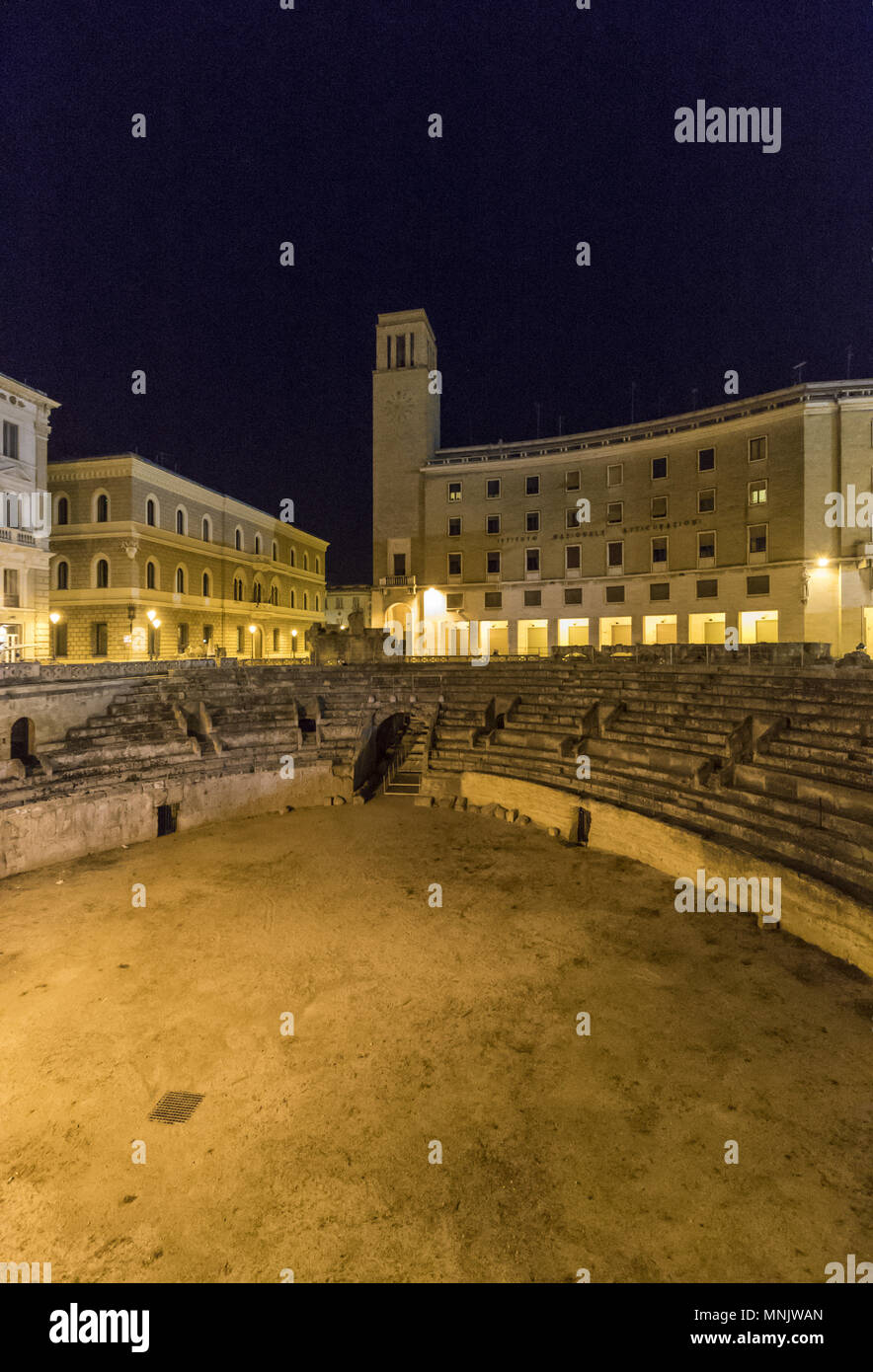 Das römische Amphitheater von Lecce, Italien Stockfoto