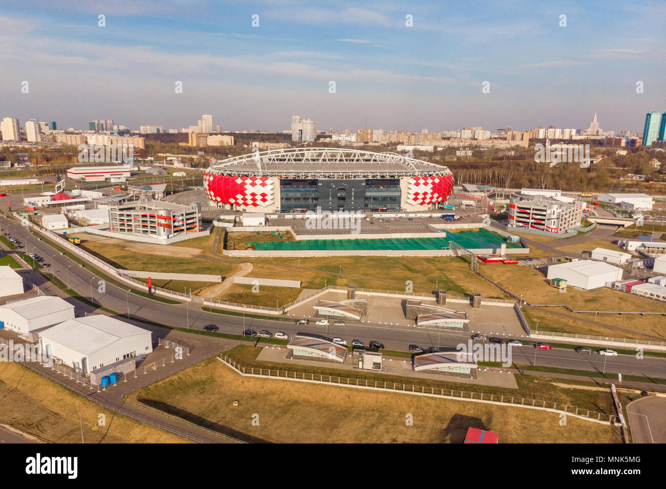 Moskau, Russland Blick auf Otkrytie Arena Stadion Spartak Stadium in Moskau Stockfoto