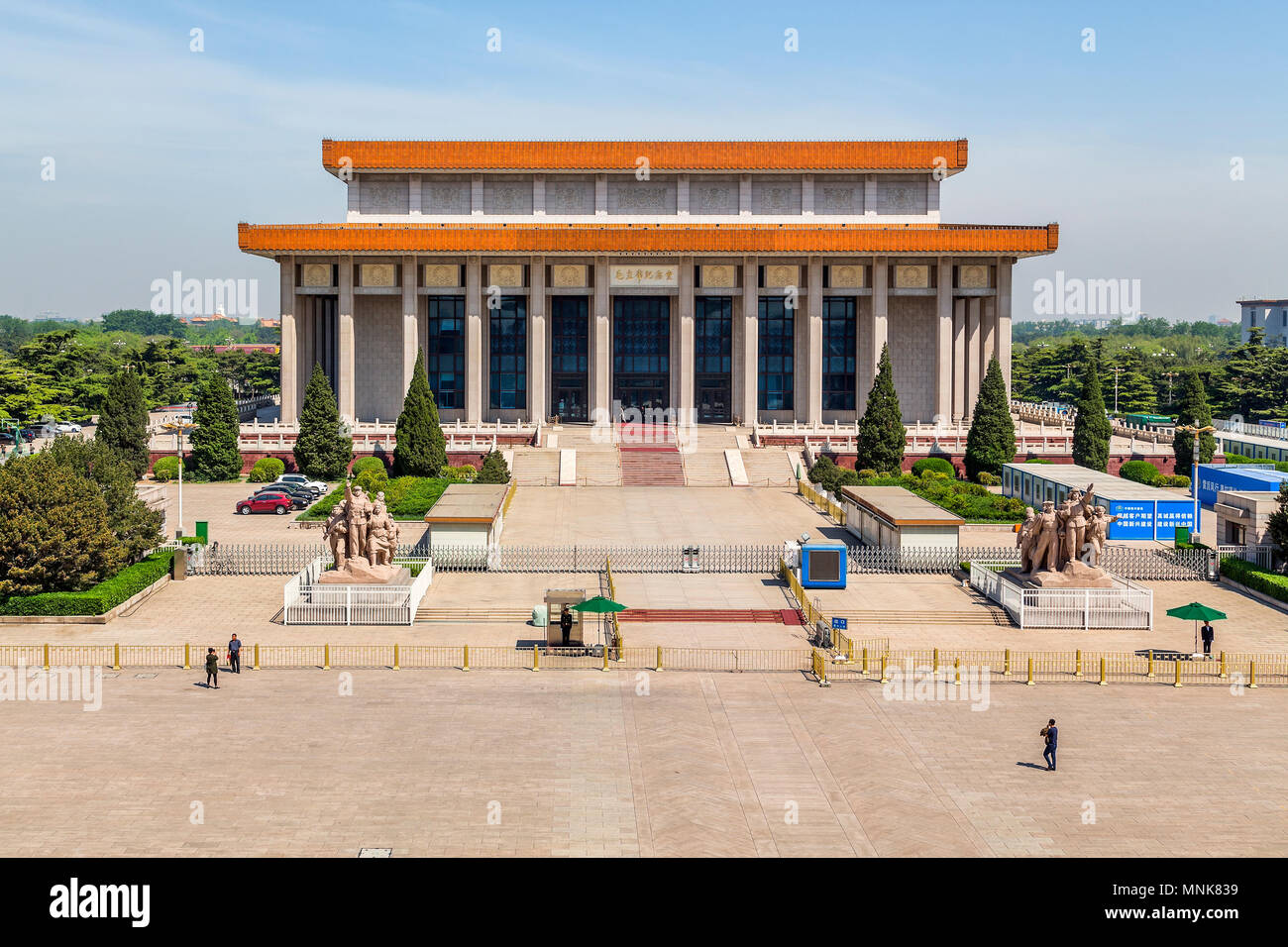 Das Mausoleum von Mao Zedong, dem Platz des Himmlischen Friedens, Peking, China. Stockfoto