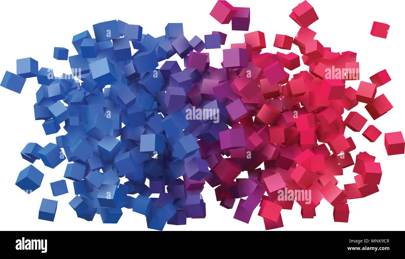 Abstrakte Design mit bunten Würfel. Stock Vektor