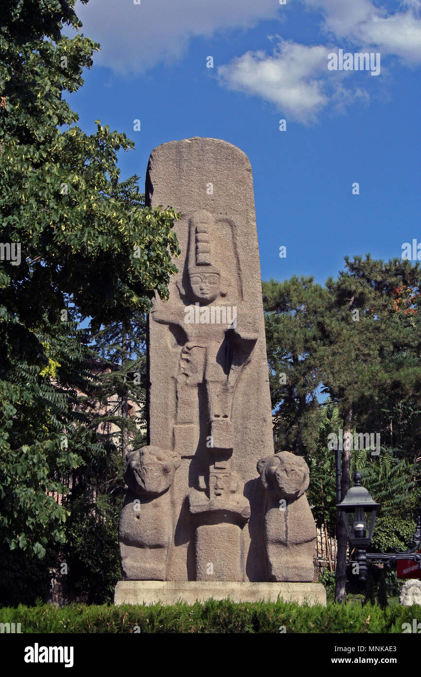 In Ankara, Türkei, auf August/03/2010 - Fasillar Monument im Park des Museum für Anatolische Zivilisationen in Ankara. Stockfoto