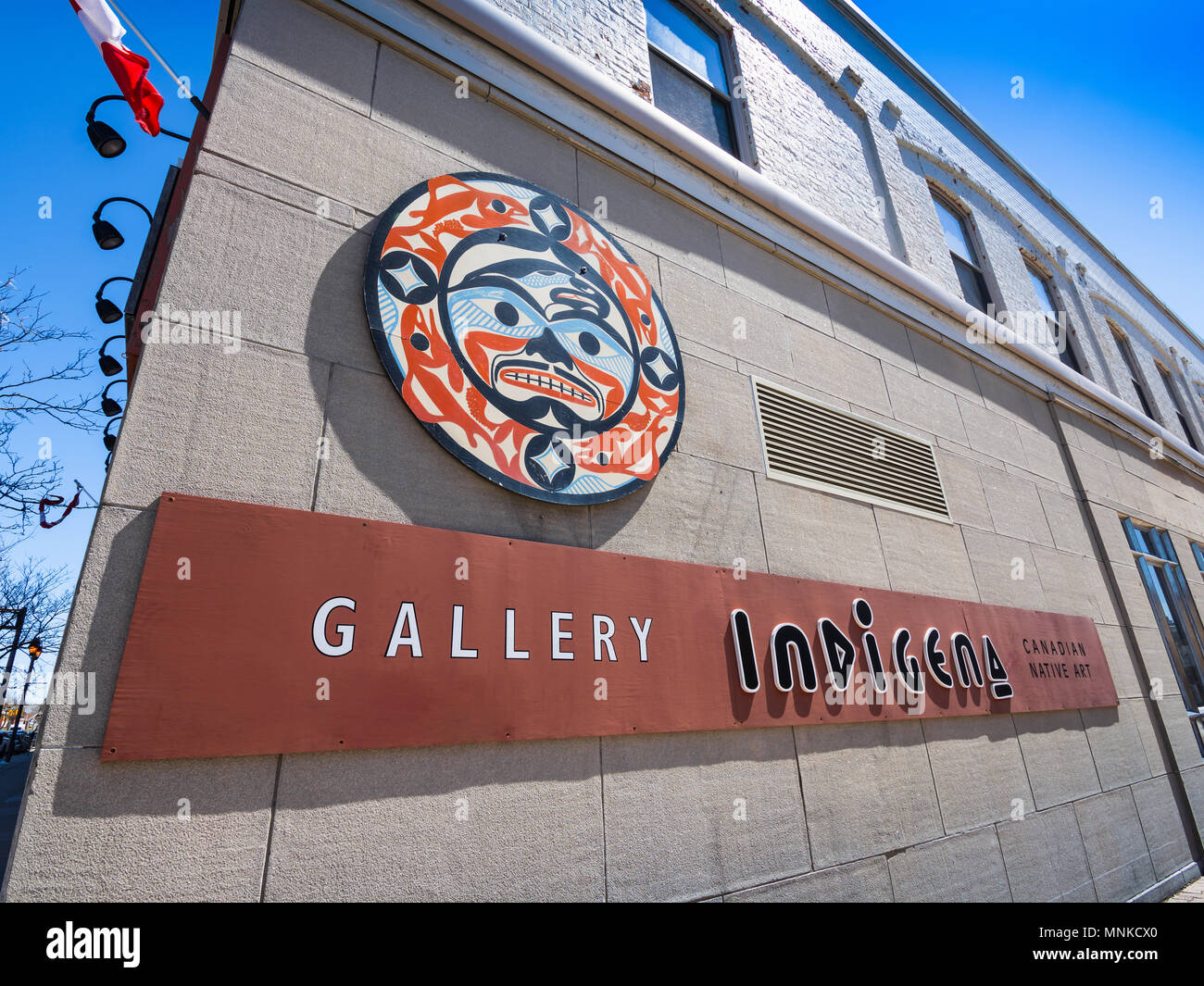 ' Galerie Indigena", Stratford, Ontario, Kanada. Stockfoto