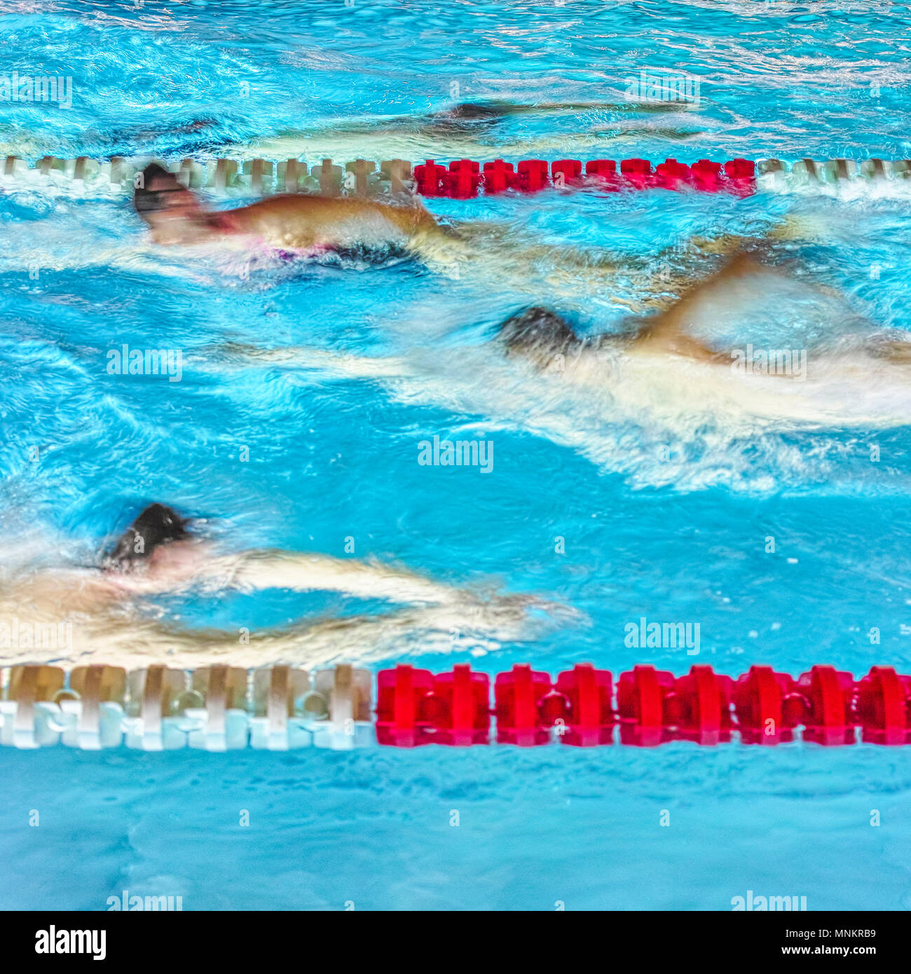 Sport im Schwimmbad Stockfoto